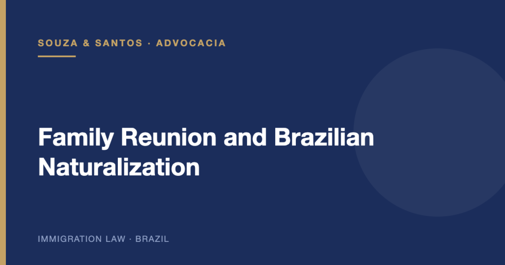 Cover image: Family Reunion and Brazilian Naturalization
