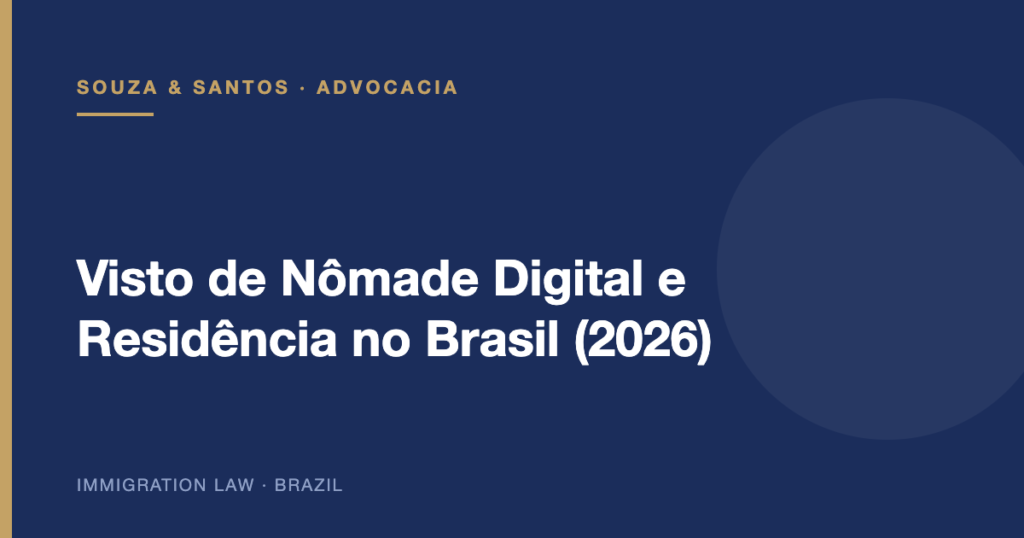 Cover image: Visto de Nômade Digital e Residência no Brasil (2026)